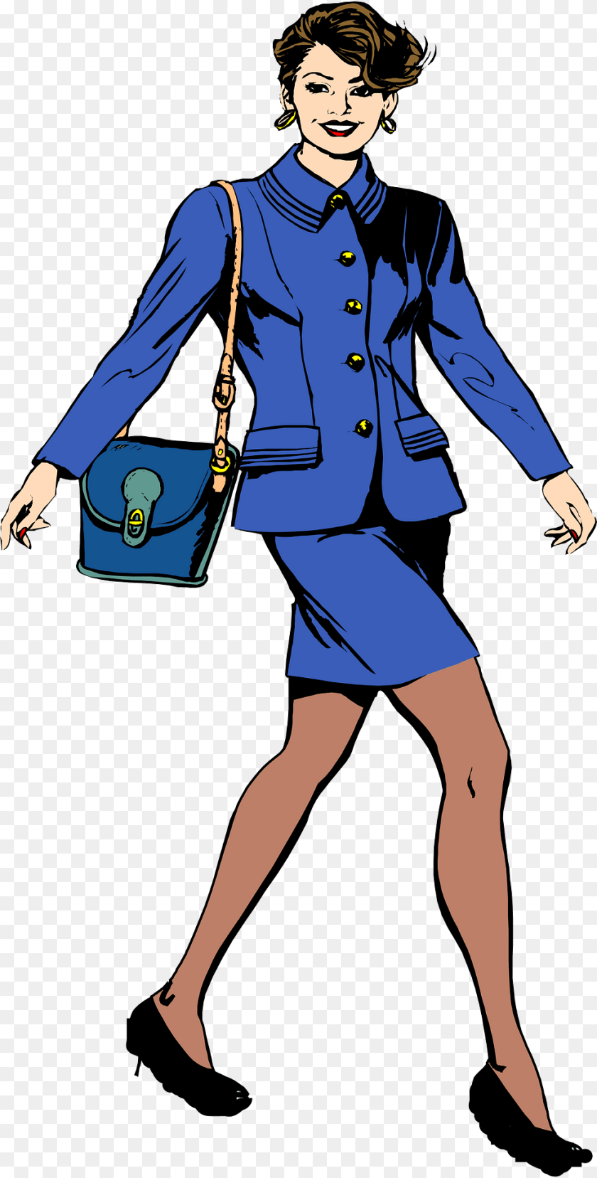 974x1920 Business Woman Clipart, Accessories, Publication, Handbag, Comics PNG