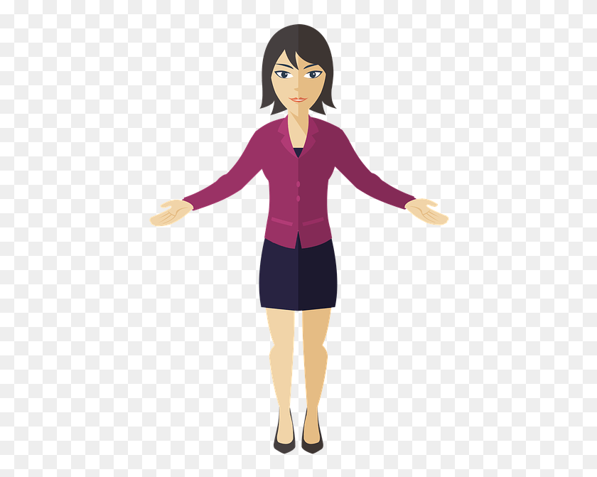 428x611 Business Woman Presentation Business Corporate Clipart Of A Woman, Person, Human, Sleeve HD PNG Download