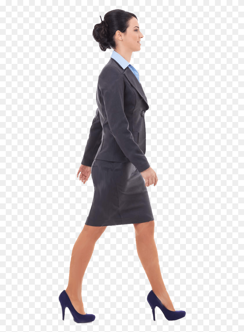 440x1083 Business Woman Standing Business Woman Walking, Clothing, Apparel, Suit HD PNG Download