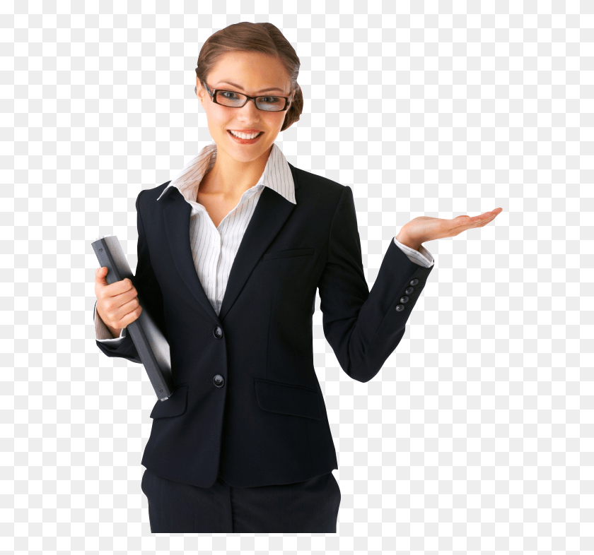 583x726 Business Woman Standing Real Estate Agent, Suit, Overcoat, Coat HD PNG Download