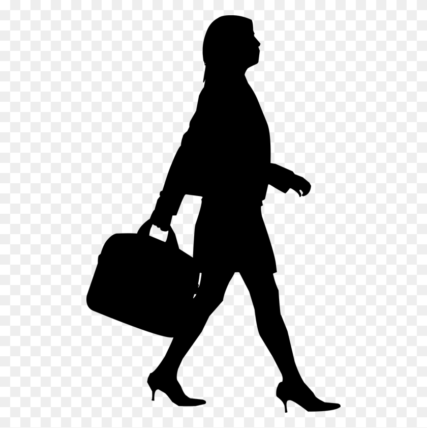 500x781 Business Woman Walking Silhouette, Gray, World Of Warcraft HD PNG Download