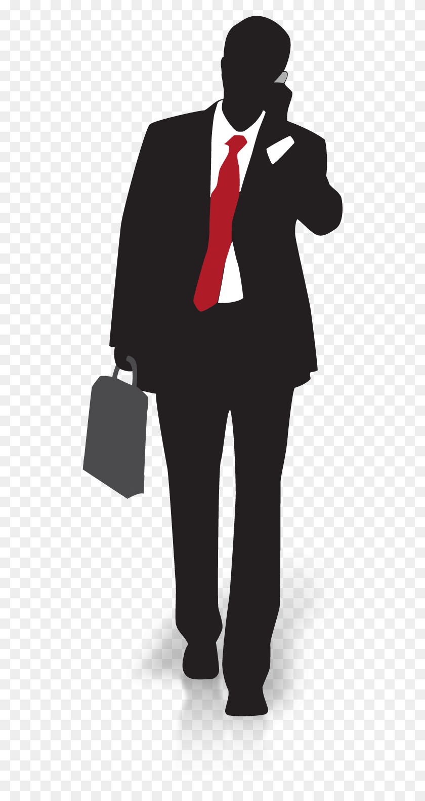 515x1520 Businessman Silhouette Walking 1600 Clr Illustration, Accessories, Accessory, Bag HD PNG Download