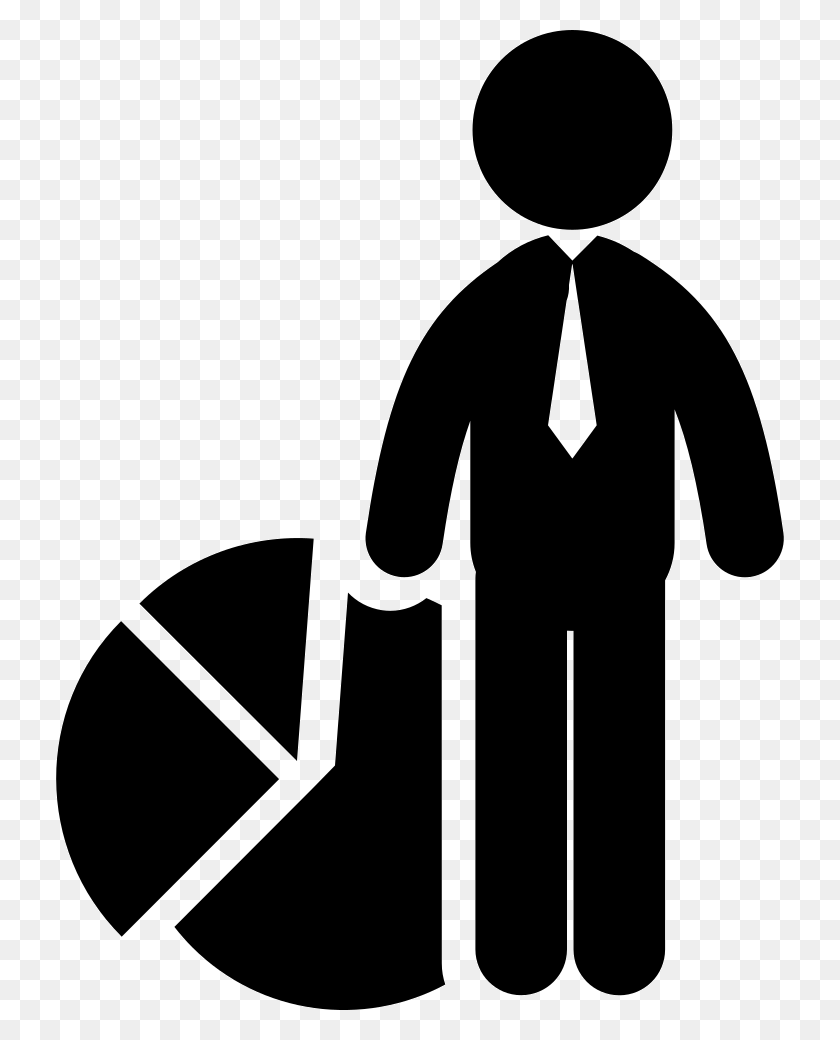 728x980 Businessman Standing With Circular Business Graphic Icon, Stencil, Symbol, Hoodie HD PNG Download
