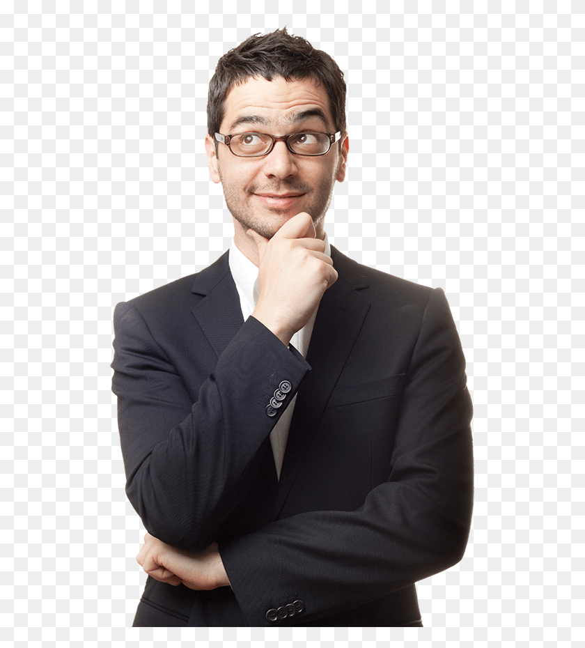 525x870 Businessman Thinking Man Think, Clothing, Apparel, Suit HD PNG Download