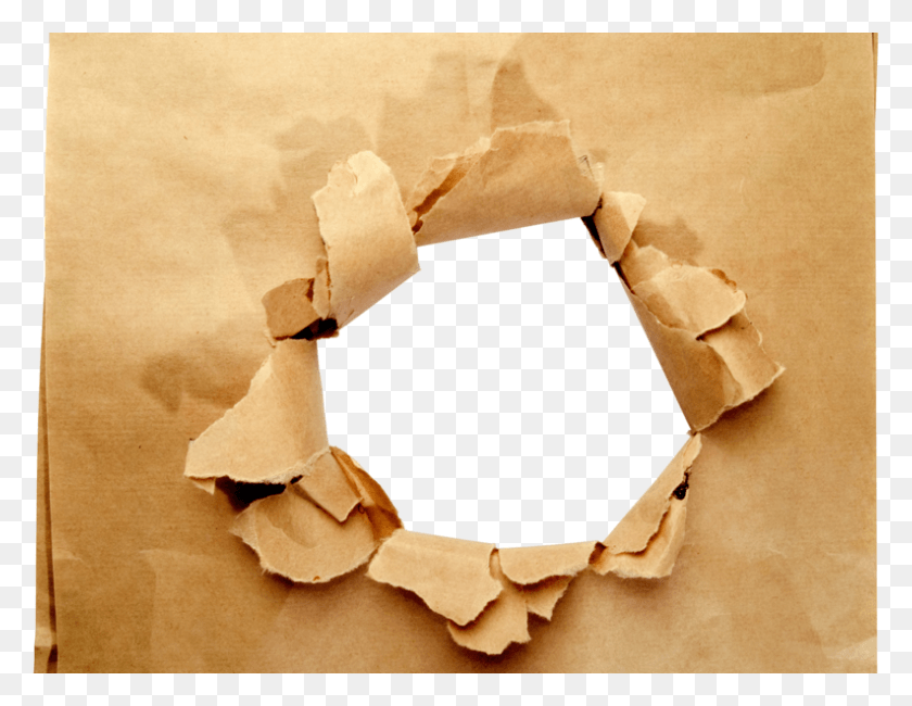 793x600 Busted Paper Bag Paper Hole HD PNG Download