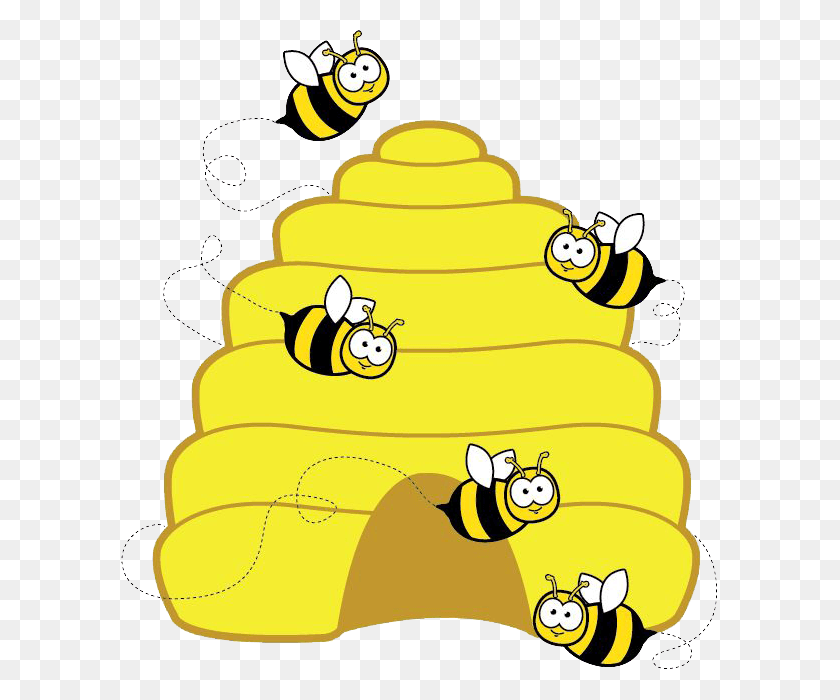 597x640 Busy Bees Club Honey Bee Hive Clipart, Graphics, Outdoors HD PNG Download