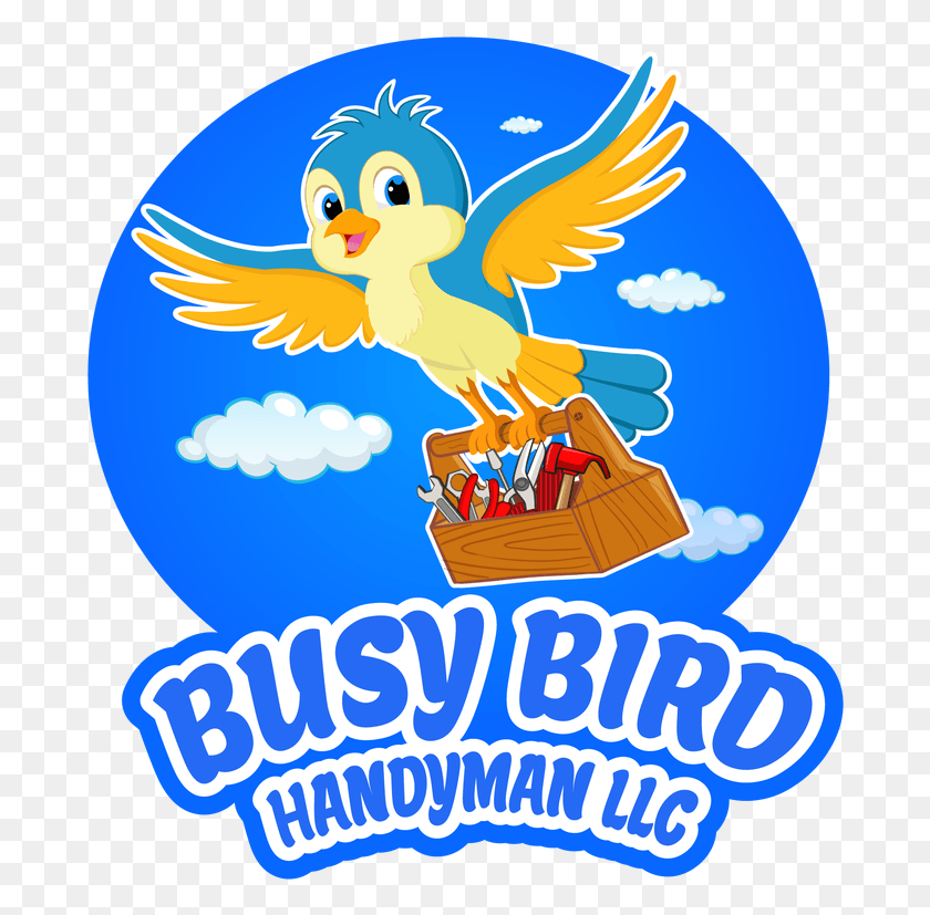 688x767 Компания Busy Bird Handyman Llc Занимается Предоставлением Персонализированных Материалов, Купидон, Животное, Hd Png Скачать