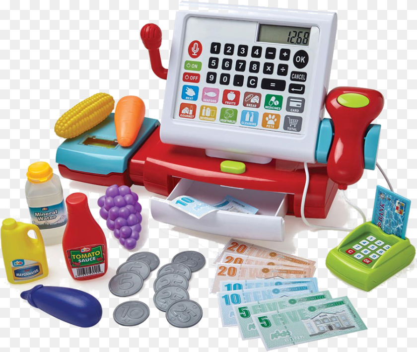 Busy Me Electronic Cash Register, First Aid Sticker PNG