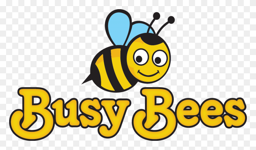 910x503 Логотип Busybees Занятые Пчелы Клипарт, Медоносная Пчела, Пчела, Насекомое Png Скачать