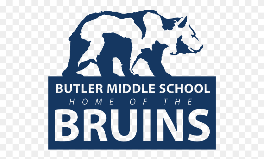 535x447 Descargar Png Butler All Logos 03 Butler Middle School Utah Logotipo, Cartel, Publicidad, Texto Hd Png