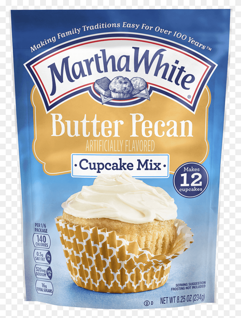 834x1120 Butter Pecan Cupcake Mix Martha White Butter Pecan Cupcakes, Cream, Dessert, Food HD PNG Download