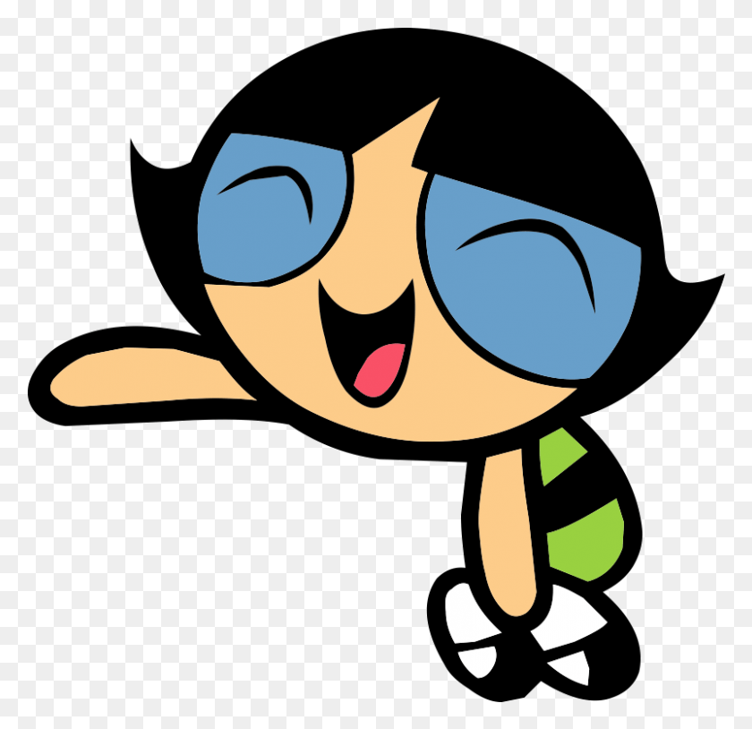 801x775 Buttercup Powerpuff Girls Pic Background Powerpuff Girls Buttercup Laughing, Accessories, Accessory, Glasses HD PNG Download
