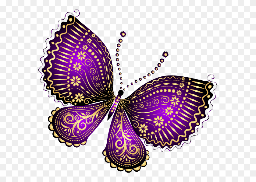 589x538 Butterflies Butterfly, Pattern, Ornament, Floral Design HD PNG Download