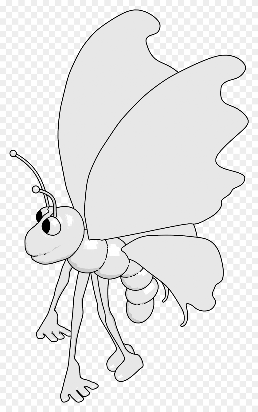 1236x2030 Mariposa De Dibujos Animados Clipart Ilustración, Insecto, Invertebrado, Animal Hd Png