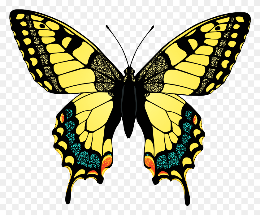 2755x2245 Butterfly Clip Art Discord Butterflies Dj Flare Eastern Swallowtail Butterfly Drawing, Insect, Invertebrate, Animal HD PNG Download