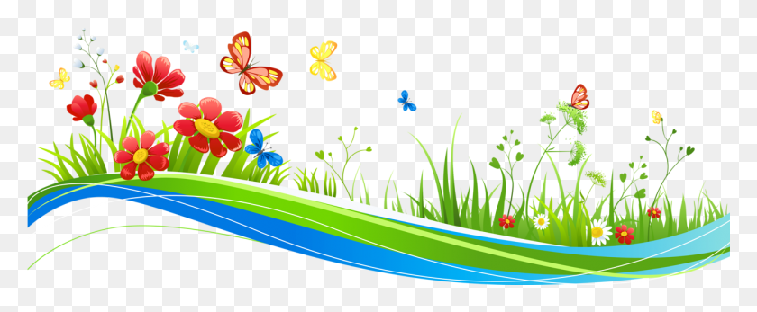 1281x472 Butterfly Clip Art High Quality Images Borders And Clipart Flowers And Butterflies, Graphics, Plant HD PNG Download