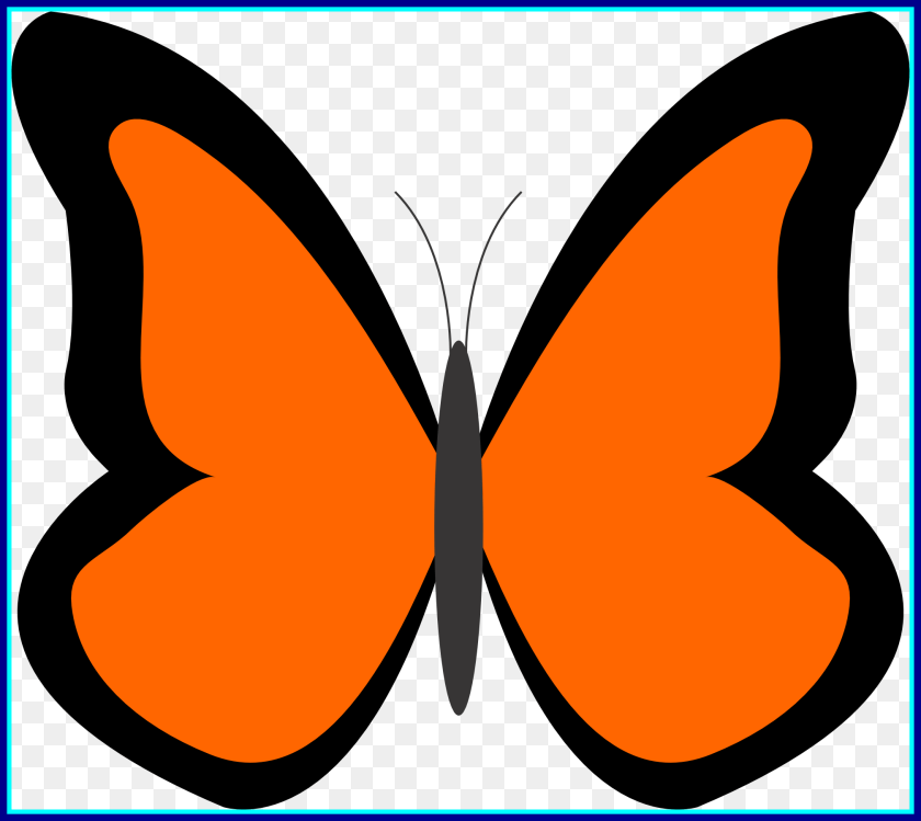 2019x1800 Butterfly Clip Art Simple, Animal, Insect, Invertebrate, Blade PNG