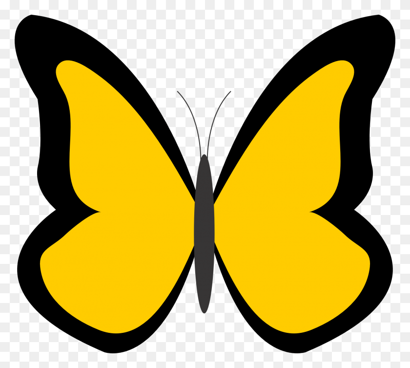 1969x1750 Png Желтые Бабочки Голубая Бабочка, Узор, Орнамент, Фрактал Png Скачать