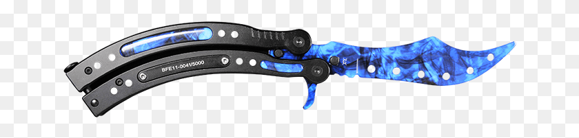 658x141 Butterfly Elite Sapphire Butterfly Knife Sapphire Fadecase, Pliers, Mobile Phone, Phone HD PNG Download