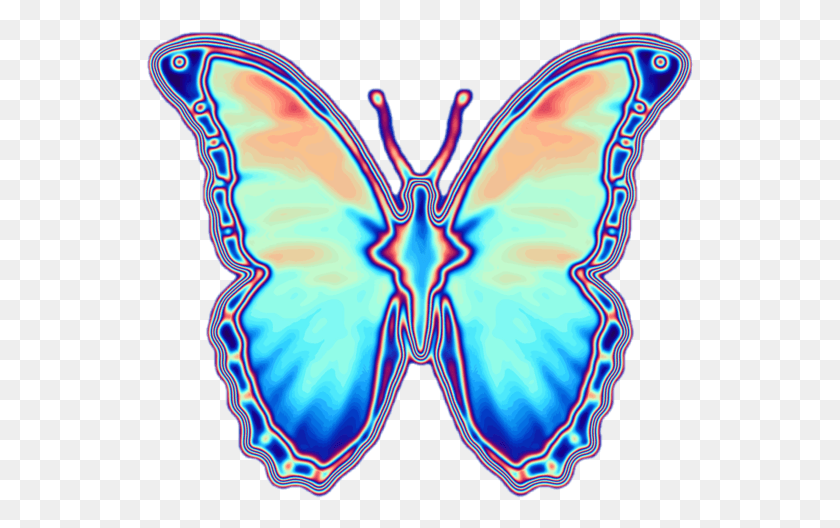 549x468 Butterfly Holographic Butterfly, Ornament, Pattern, Purple HD PNG Download