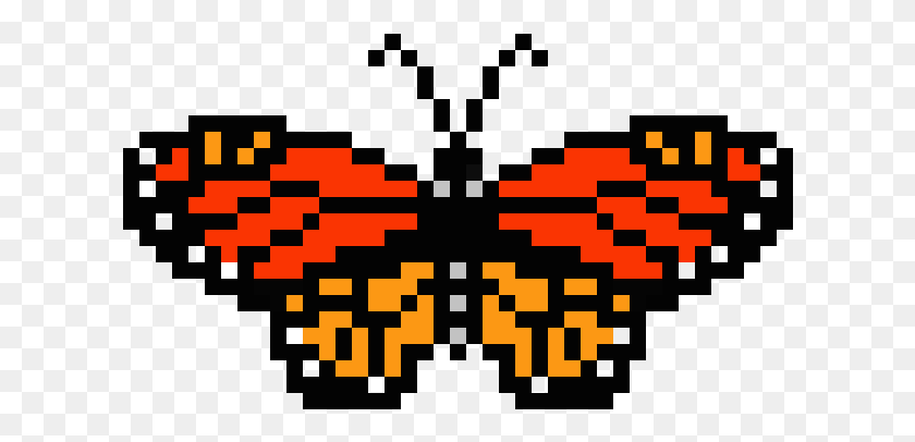 616x346 Butterfly Perler Beads Butterfly Pattern, Pac Man HD PNG Download