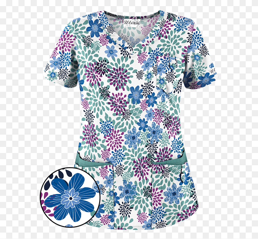 Butterfly Scrub Top, Clothing, Apparel, Pattern HD PNG Download download fr...