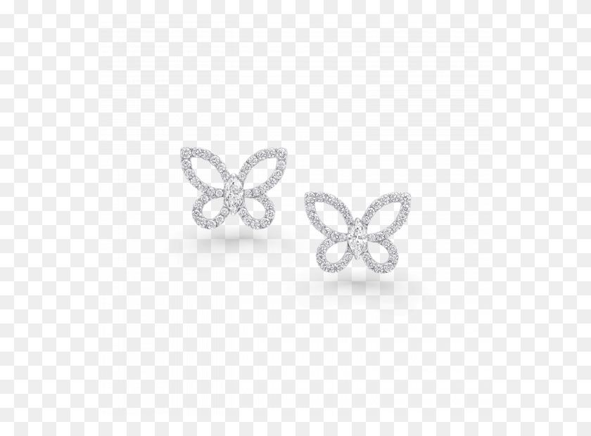 560x560 Butterfly Silhouette Stud Earrings Body Jewelry, Accessories, Accessory, Lace HD PNG Download