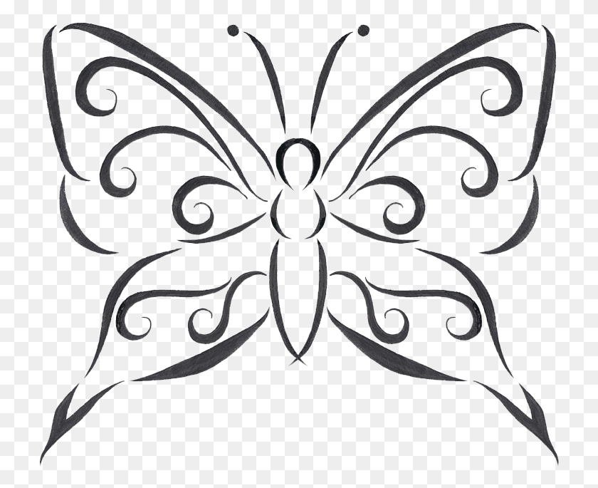 731x625 Butterfly Tattoo Designs Transparent Design, Floral Design, Pattern, Graphics HD PNG Download