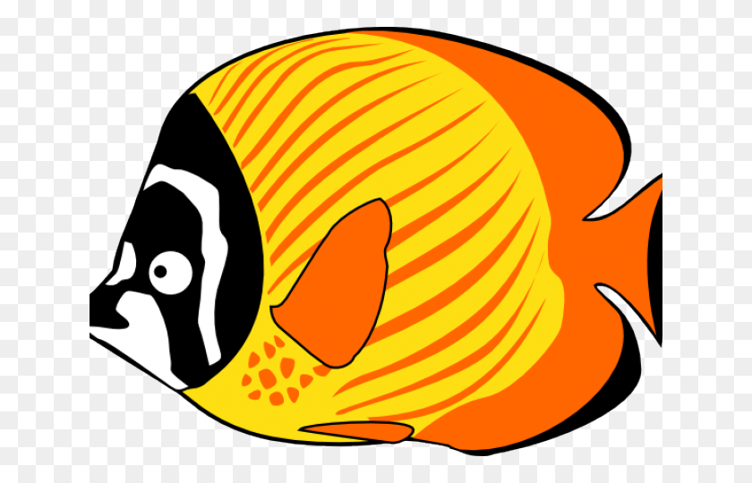 640x480 Butterflyfish Clipart Large Fish Fish Sea Animals Clipart, Clothing, Apparel, Clam HD PNG Download