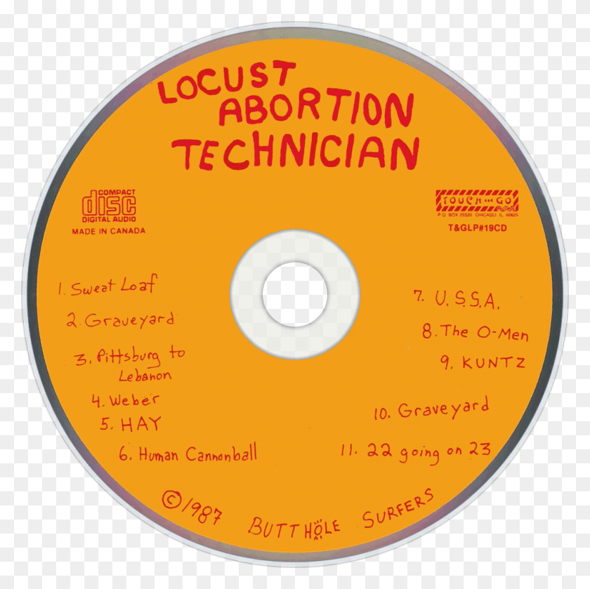 1000x1000 Butthole Surfers Locust Abortion Technician Cd Disc Circle, Disk, Dvd HD PNG Download