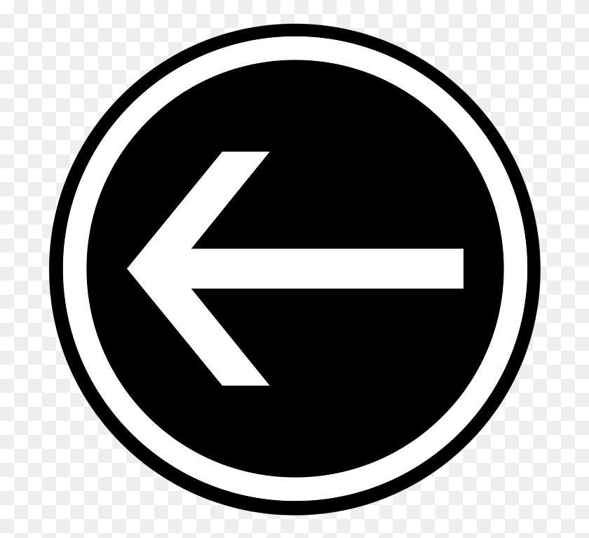 707x707 Button Back Return Step Back Arrow Button, Symbol, Sign, Road Sign HD PNG Download