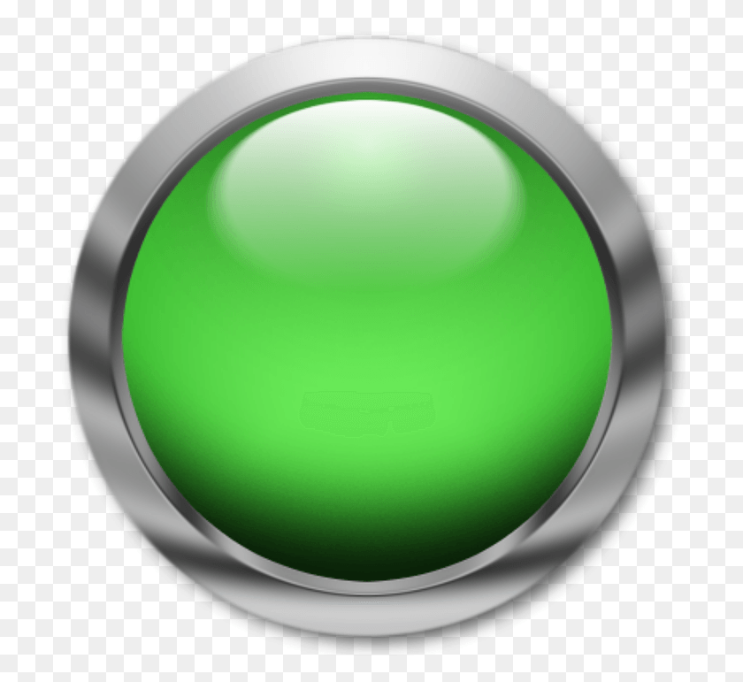 711x711 Botón De Control Verde Boton Verde, Esfera, Luz Hd Png