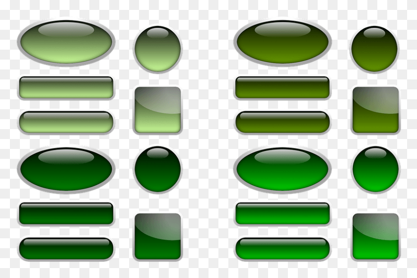 804x516 Descargar Png Iconos De Botones Ovalados Brillantes De Color Verde Ovalado, Símbolo, Esmeralda Hd Png