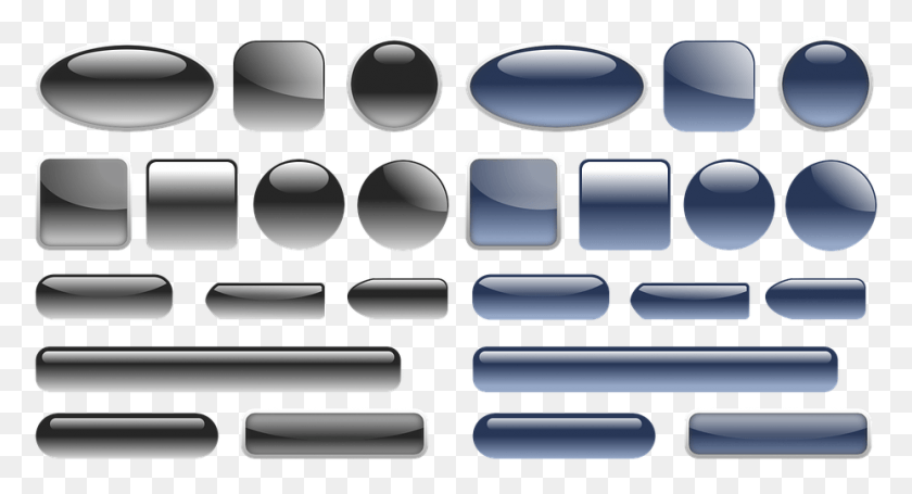 928x471 Button Icon Oblong Square Round Grey Blue Shiny Button, Diagram, Plot, Cylinder HD PNG Download