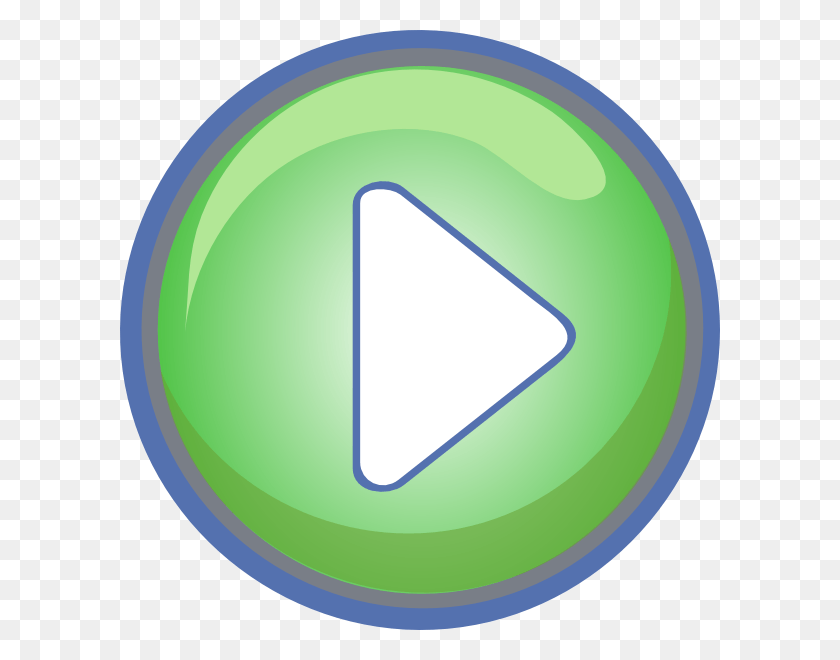 600x600 Descargar Png Botón Reproducir Botón Verde, Triángulo, Cinta, Símbolo Hd Png