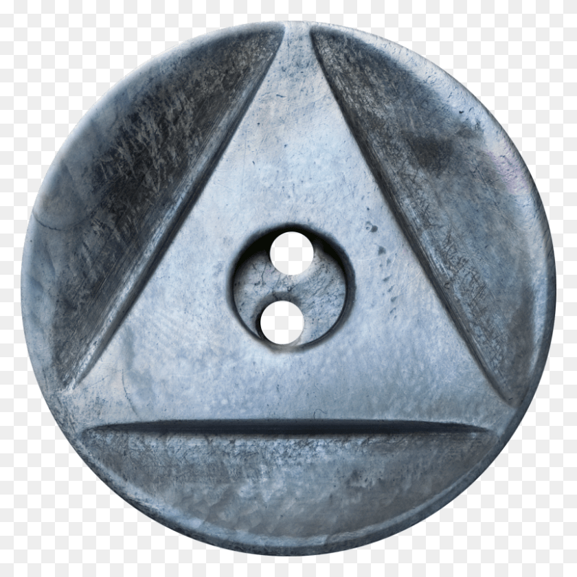 800x800 Кнопка С Вписанным Треугольником Синий Серый Круг, Дыра, Сфера, Мышь Png Скачать