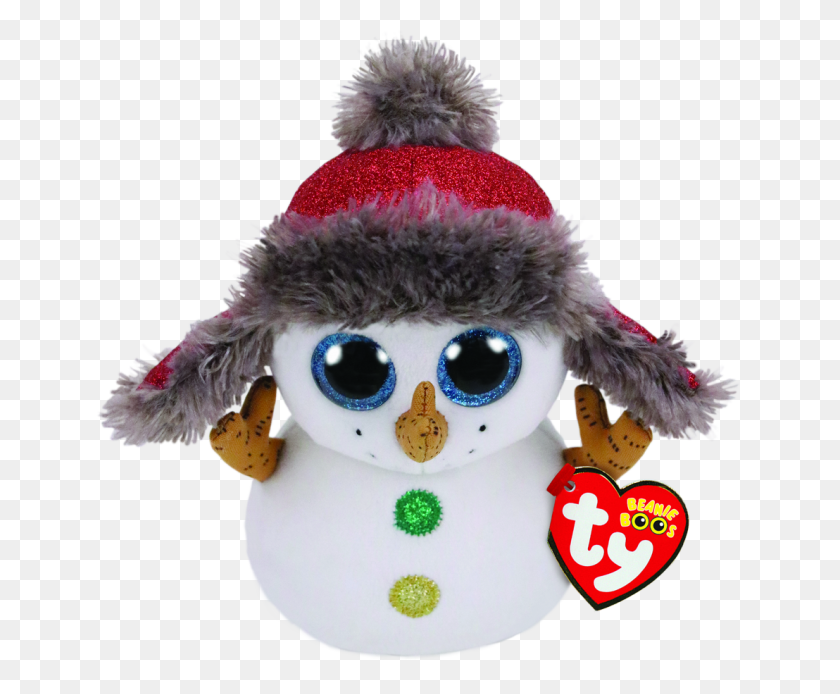 650x634 Buttons The Snowman Christmas Regular Beanie Boo Snowman Beanie Boo, Winter, Snow, Outdoors HD PNG Download