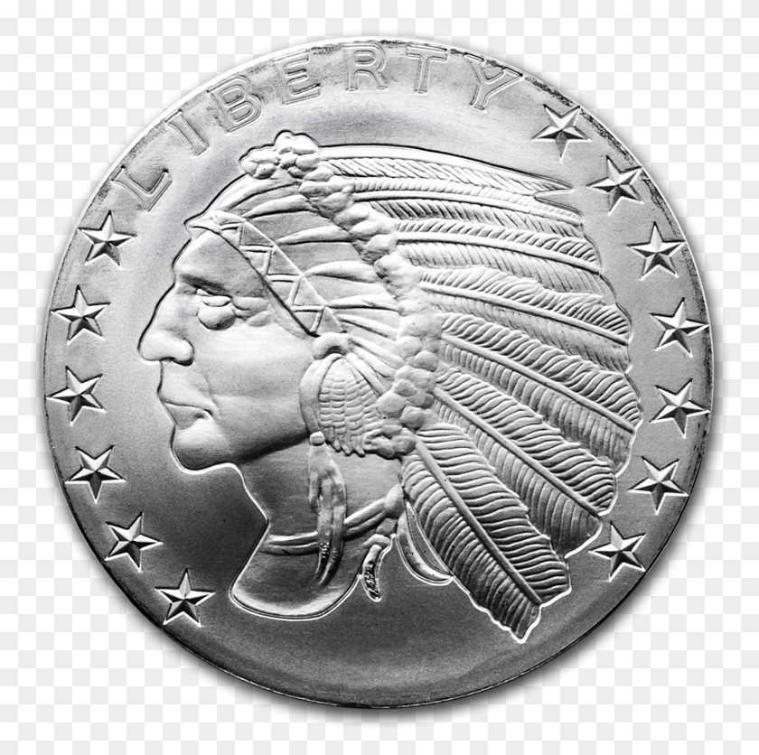 1485x1479 Buy 1 Oz Silver Round Piece De 1 Dollar Americain En Argent Jfk, Coin, Money, Nickel HD PNG Download