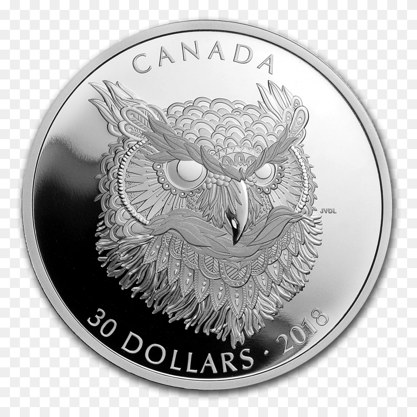 1461x1461 Купить 2018 Канада 30 Серебро Zentangle Art Silver, Никель, Монета, Деньги Png Скачать
