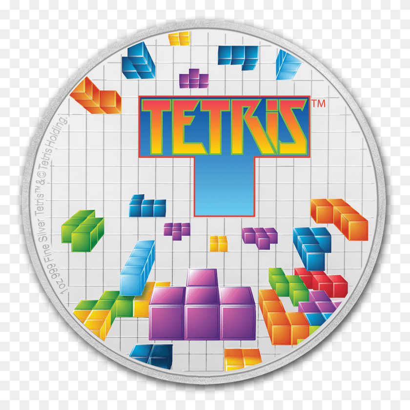 1314x1314 Compre 2019 Niue 1 Oz Silver 2 Tetris 35Th Anniversary Tetris, Globo, Bola, Texto Hd Png Descargar
