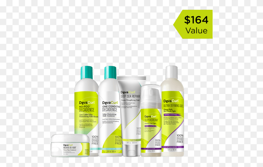 519x473 Buy Alyssa39s Super Curly Bundle From Devacurl Hair Cosmetics, Bottle, Lotion, Shampoo HD PNG Download
