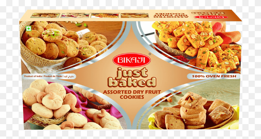 720x388 Descargar Pngcomprar Galletas De Frutas Secas Bikaji Surtido De Galletas Bikaji, Publicidad, Cartel, Volante Hd Png