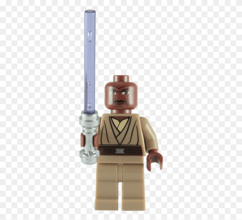 296x701 Descargar Png Lego Mace Windu Minifigura Con Sable De Luz Púrpura Lego Star Wars Mace Windu, Juguete, Robot, Ropa Hd Png