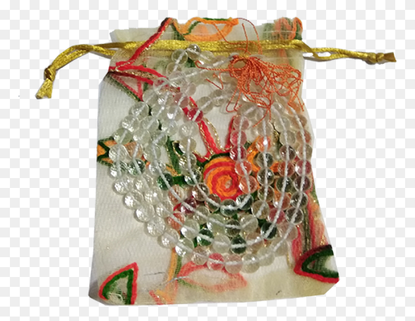 768x589 Buy Necklace Crystal Diamond Cut Shape Sphatik Mala Shoulder Bag, Pattern, Embroidery, Stitch HD PNG Download