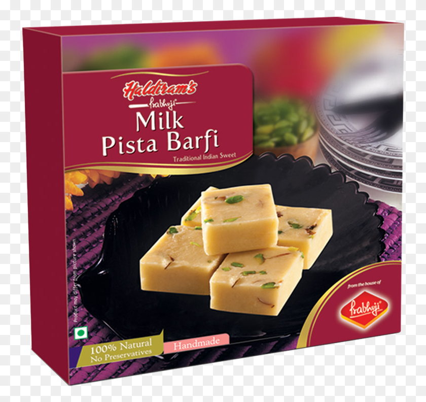 758x732 Buy Prabhuji Haldiram Milk Pista Barfi 300 G Online Snow Skin Mooncake, Fudge, Chocolate, Dessert HD PNG Download