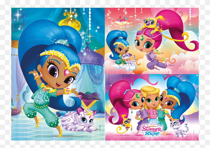 751x533 Descargar Png Puzzle Clementoni Shimmer And Shine 25218 Elkor Shimmer S Shine Puzzle, Graphics, Doll Hd Png