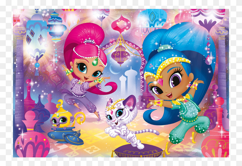 751x518 Buy Puzzle Clementoni Shimmer And Shine 26969 Elkor Shimmer And Shine Puzzle Clementoni, Graphics, Doll HD PNG Download