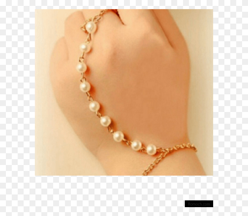 605x673 Buy Simple Pearls Hand Harness For Women Girls Online Beautiful Necklace And Ring Or Bracelet, Accessories, Accessory, Jewelry HD PNG Download