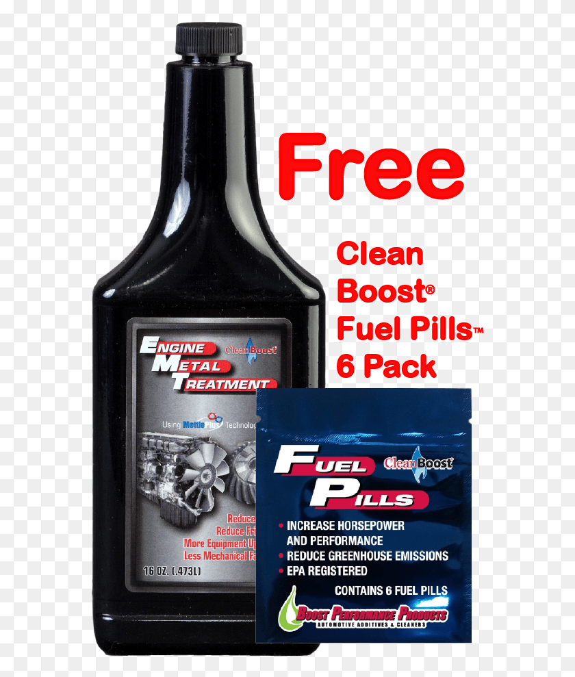 574x929 Buy This 16 Oz Cleanboost Emt Engine Metal Treatment Leather, Label, Text, Bottle HD PNG Download