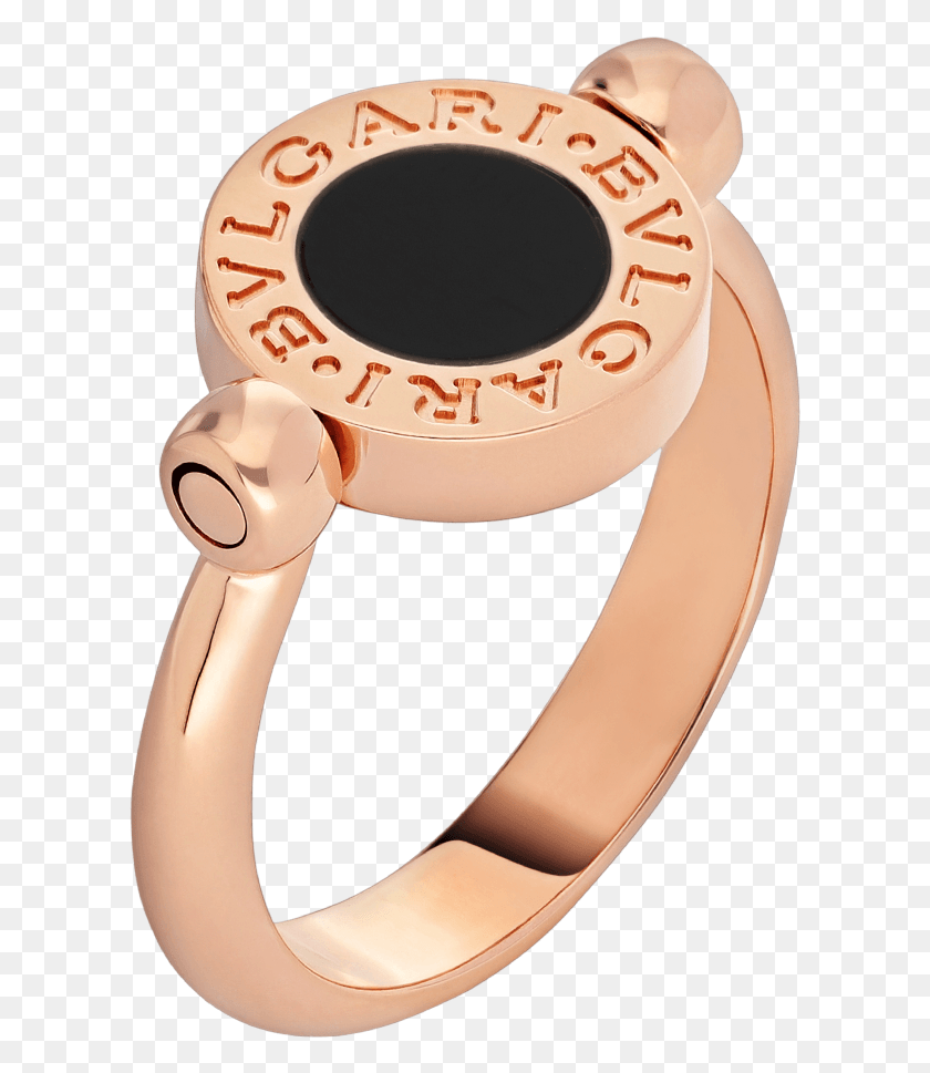 610x909 Bvlgari Bvlgari 18 Kt Rose Gold Flip Ring Set With Rose Gold Bulgari Ring, Accessories, Accessory, Birthday Cake HD PNG Download